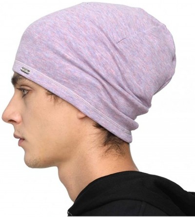 Skullies & Beanies Mens Beanie Hats Slouchy Warm Knit Skull Cap for Men Women Winter Unisex - Purple - CR18Y3N77XU $8.76