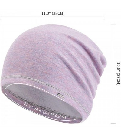 Skullies & Beanies Mens Beanie Hats Slouchy Warm Knit Skull Cap for Men Women Winter Unisex - Purple - CR18Y3N77XU $8.76