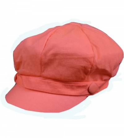 Newsboy Caps Classic Bright Neon Colors Newsboy Style Light Hat 700HC - Orange - CH1808I8R9S $18.32