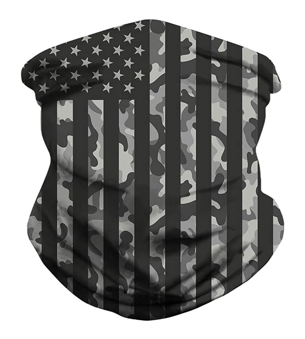 Balaclavas Stripes USA Flag Print Balaclava and Cool Skull Stars for Men Women Dust Wind Mask Neck Gaiter - C9197Y3ZSI8 $9.71