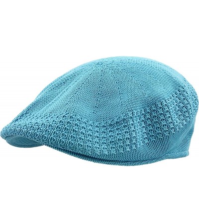 Newsboy Caps Classic Mesh Newsboy Ivy Cap Hat - Blue Aqua - C111JYQL4XP $10.44