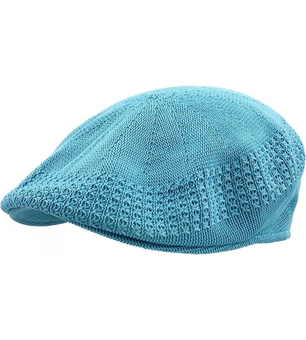 Newsboy Caps Classic Mesh Newsboy Ivy Cap Hat - Blue Aqua - C111JYQL4XP $10.44