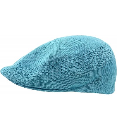 Newsboy Caps Classic Mesh Newsboy Ivy Cap Hat - Blue Aqua - C111JYQL4XP $10.44