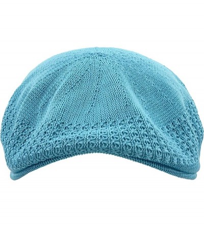 Newsboy Caps Classic Mesh Newsboy Ivy Cap Hat - Blue Aqua - C111JYQL4XP $10.44