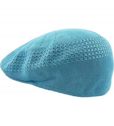 Newsboy Caps Classic Mesh Newsboy Ivy Cap Hat - Blue Aqua - C111JYQL4XP $10.44