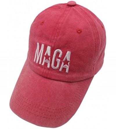 Baseball Caps Unisex Make America Great Again Hat- USA MAGA Cap Adjustable Baseball Hats - 001 Maga Red - CX18QR7RSY3 $10.30