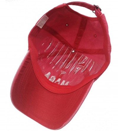 Baseball Caps Unisex Make America Great Again Hat- USA MAGA Cap Adjustable Baseball Hats - 001 Maga Red - CX18QR7RSY3 $10.30