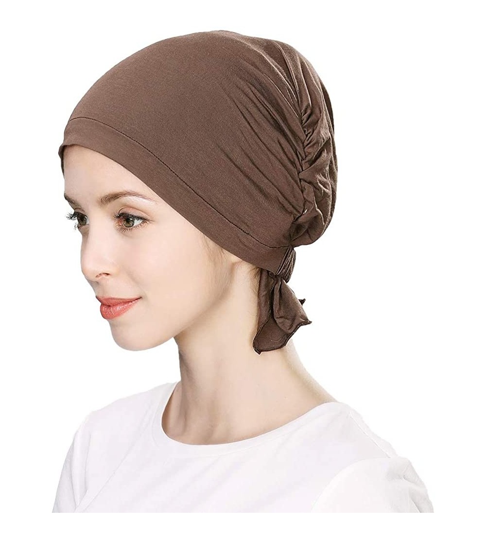 Skullies & Beanies Soft Chemo Caps Turbans Sleep Hat for Women Head Wraps Cancer Headwear Beanies Patient Hairloss 55-60cm - ...