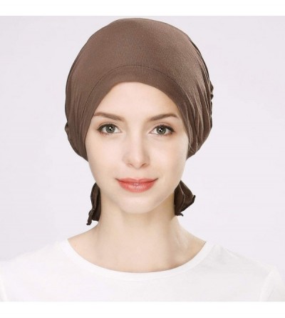 Skullies & Beanies Soft Chemo Caps Turbans Sleep Hat for Women Head Wraps Cancer Headwear Beanies Patient Hairloss 55-60cm - ...