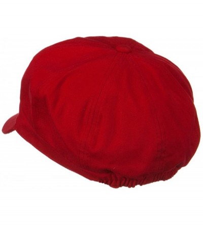 Newsboy Caps Cotton Elastic Big Size Newsboy Cap - Red - CY116ETBMFZ $26.39