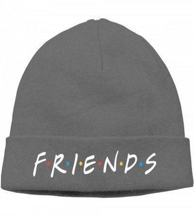 Skullies & Beanies Mens Beanie Hat Winter Warm Skull Cap Friends TV Show Logo - Deep Heather - CL18MHDXWMD $20.87