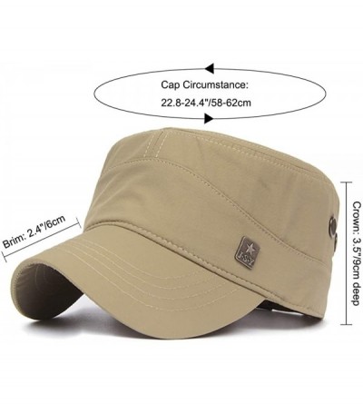 Baseball Caps Men Women Outdoor Sport Quick Dry Cadet Army Cap Adjustable Waterproof Military Hat Flat Top Baseball Sun Cap -...