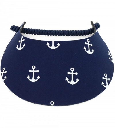 Visors Sailing Boat Anchor Foam Sun Visor with Elastic String - M - CW18RY3ZR3Q $10.30