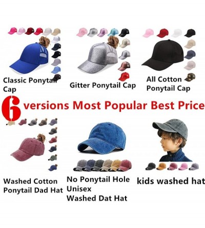 Baseball Caps NeuFashion Ponycap Messy High Bun Ponytail Adjustable Mesh Trucker Baseball Cap Hat for Women - White-glitter -...
