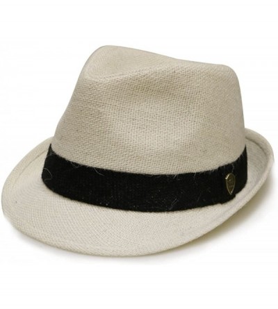 Sun Hats Pamoa Pms510 Dent Trilby Summer Fedora Hat - White - CC12D8OBMMV $27.13