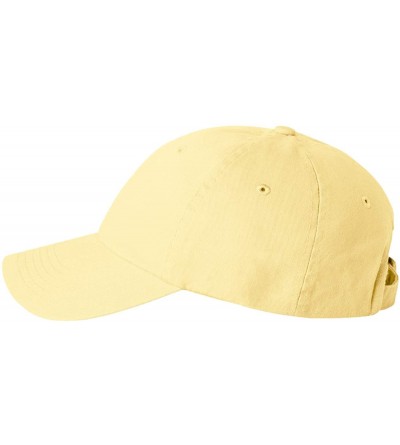 Baseball Caps Bio-Washed Unstructured Cotton Adjustable Low Profile Strapback Cap - Butter - CZ12EXQPYJP $12.27