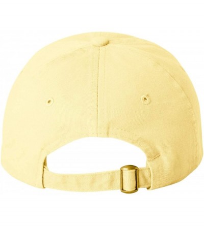 Baseball Caps Bio-Washed Unstructured Cotton Adjustable Low Profile Strapback Cap - Butter - CZ12EXQPYJP $12.27