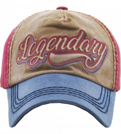 Baseball Caps Good Vibes ONLY Cool Vintage Design Dad Hat Baseball Cap Polo Style Adjustable - (2.3) Khaki Blue Legendary - C...