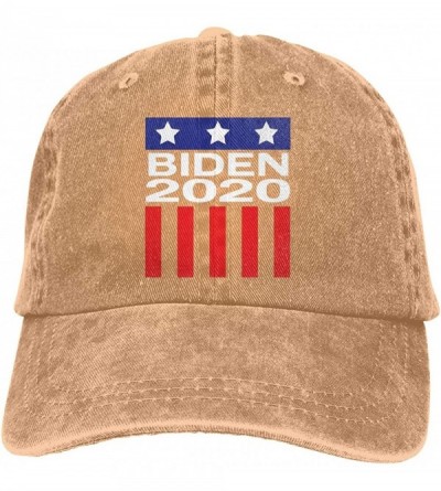 Baseball Caps Joe Biden 2020 Fashion Adjustable Cowboy Cap Baseball Cap for Women and Men - Natural - C318S0NMUAZ $33.98