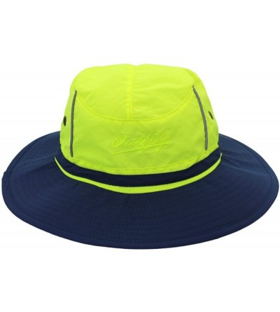 Sun Hats Outdoor Sun Hats with Wind Lanyard Bucket Hat Fishing Cap Boonie for Men/Women/Kids - Yellow - CE18OZX2R7G $12.33