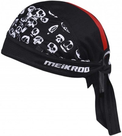 Skullies & Beanies Skull Cap Motorcycle Helmet Liner Biker Head Wrap Cover Scarf Pirate Hat Bandana Running Beanie Cap - Blac...