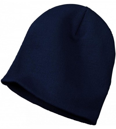 Skullies & Beanies Knit Skull Cap CP94 - Navy - C4119S0FZ5F $8.50