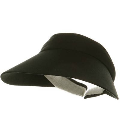 Visors Womens Large Peak Twill Clip On Sun Visor - Black - C711174WT81 $11.03