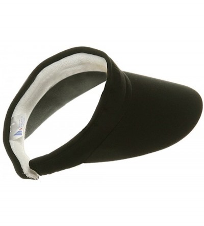 Visors Womens Large Peak Twill Clip On Sun Visor - Black - C711174WT81 $11.03