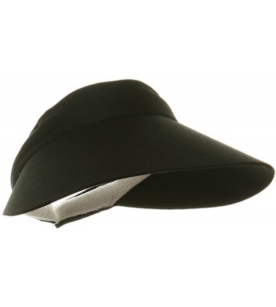 Visors Womens Large Peak Twill Clip On Sun Visor - Black - C711174WT81 $11.03