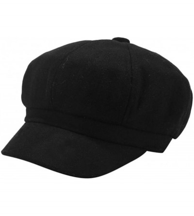 Berets 2DXuixsh Women's Newsboy Cap Vintage Hat Winter Wool Beret Hat Visor Painter Hats - Gray - CT18ARLYL34 $8.62