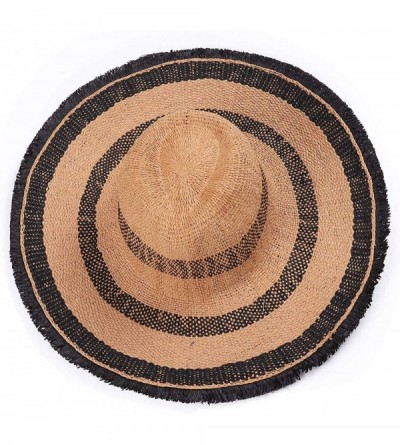 Sun Hats Women Colorful Stripes Wide Brim Straw Panama Hat-Roll Up Hat Fedora Beach Sun Hat for Women Summer Hats UPF50+ - CI...