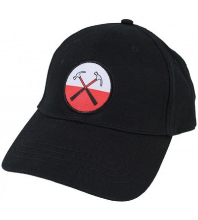Baseball Caps Classic Rock and Roll Music Band Adjustable Baseball Cap with Iconic Lapel Pin - Black - CC18IOTOY3N $16.89
