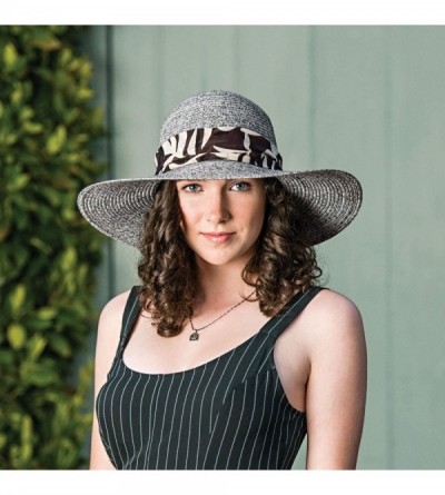 Sun Hats Women's Mia Sun Hat - UPF 50+- Broad Brim- Elegant Style- Designed in Australia - Black Combo - CI18M49U3UY $47.61