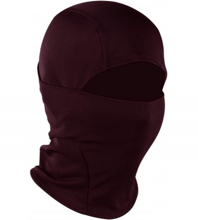 Balaclavas Windproof Ski Mask Cold Weather Face Mask Motorcycle Balaclava Hood - Maroon - C5198N7ZAC4 $10.30