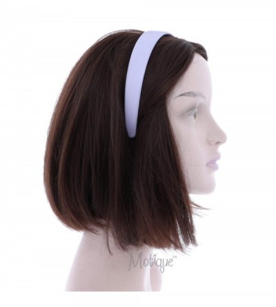 Headbands Lavender 1 Inch Wide Leather Like Headband Solid Hair band - Lavender - CW18GLN02M6 $7.86