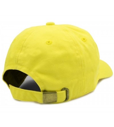 Baseball Caps Washed Cotton Dad Cap - Yellow - CP187236KY3 $12.17