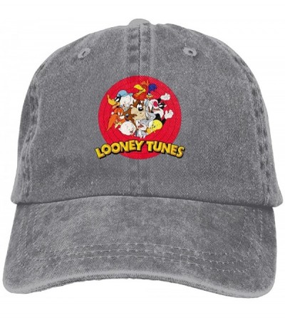 Baseball Caps Looney Tunes Denim Hat Adjustable Unisex Classic Baseball - Ash - CJ18DW9ZHKN $14.62