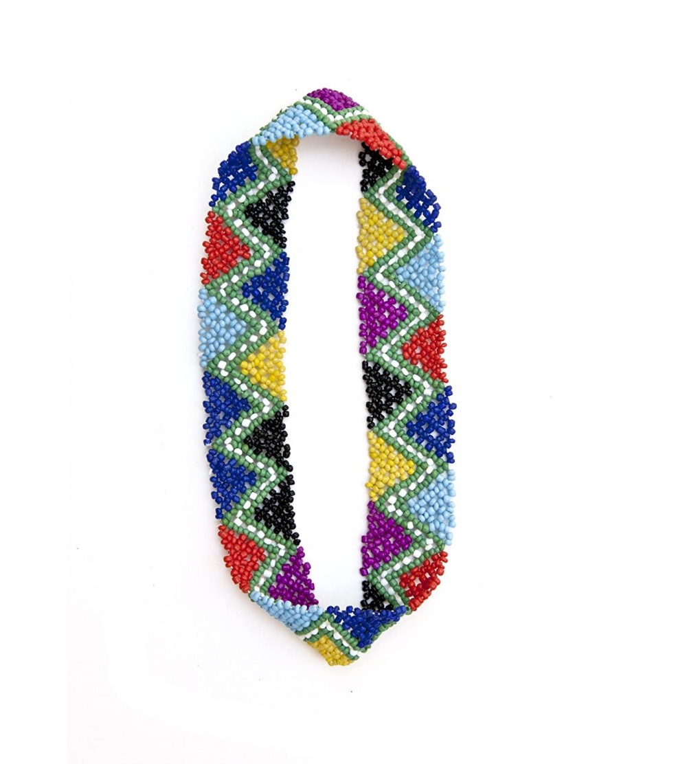 Headbands Bohemian Pattern Elastic Stretch Headbands - Native American Seed Bead Headband Style C - CN11KWB1KG7 $10.53