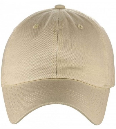 Baseball Caps Unisex Classic Blank Low Profile Cotton Unconstructed Baseball Cap Dad Hat - Khaki - C918RT0D6W7 $11.01