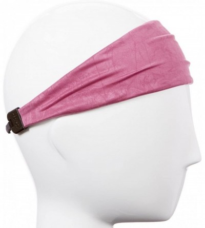 Headbands Adjustable & Stretchy Crushed Xflex Wide Headbands for Women Girls & Teens - Crushed Rose - CP12NA38F4O $10.77