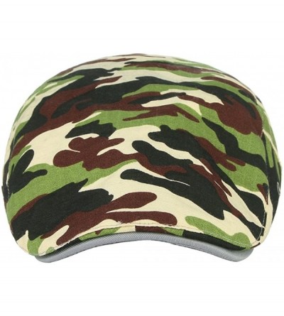 Newsboy Caps Men's Retro Camouflage Beret Hats Newsboy Cap Strip Cabbie Hat Flat Cap - Camouflage2 - C818D2N9DII $8.39