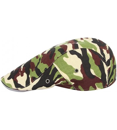 Newsboy Caps Men's Retro Camouflage Beret Hats Newsboy Cap Strip Cabbie Hat Flat Cap - Camouflage2 - C818D2N9DII $8.39