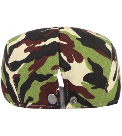 Newsboy Caps Men's Retro Camouflage Beret Hats Newsboy Cap Strip Cabbie Hat Flat Cap - Camouflage2 - C818D2N9DII $8.39