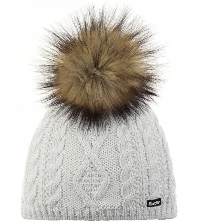 Skullies & Beanies Nelia Lux Winter Hat - White/Light Brown - CL18SEOXRRI $46.54