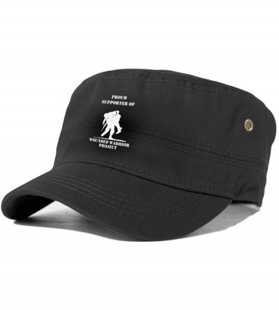 Baseball Caps United States Wounded Warrior Project Flat Roof Military Hat Cadet Army Cap Flat Top Cap - Black - CP18Y8DTCNY ...
