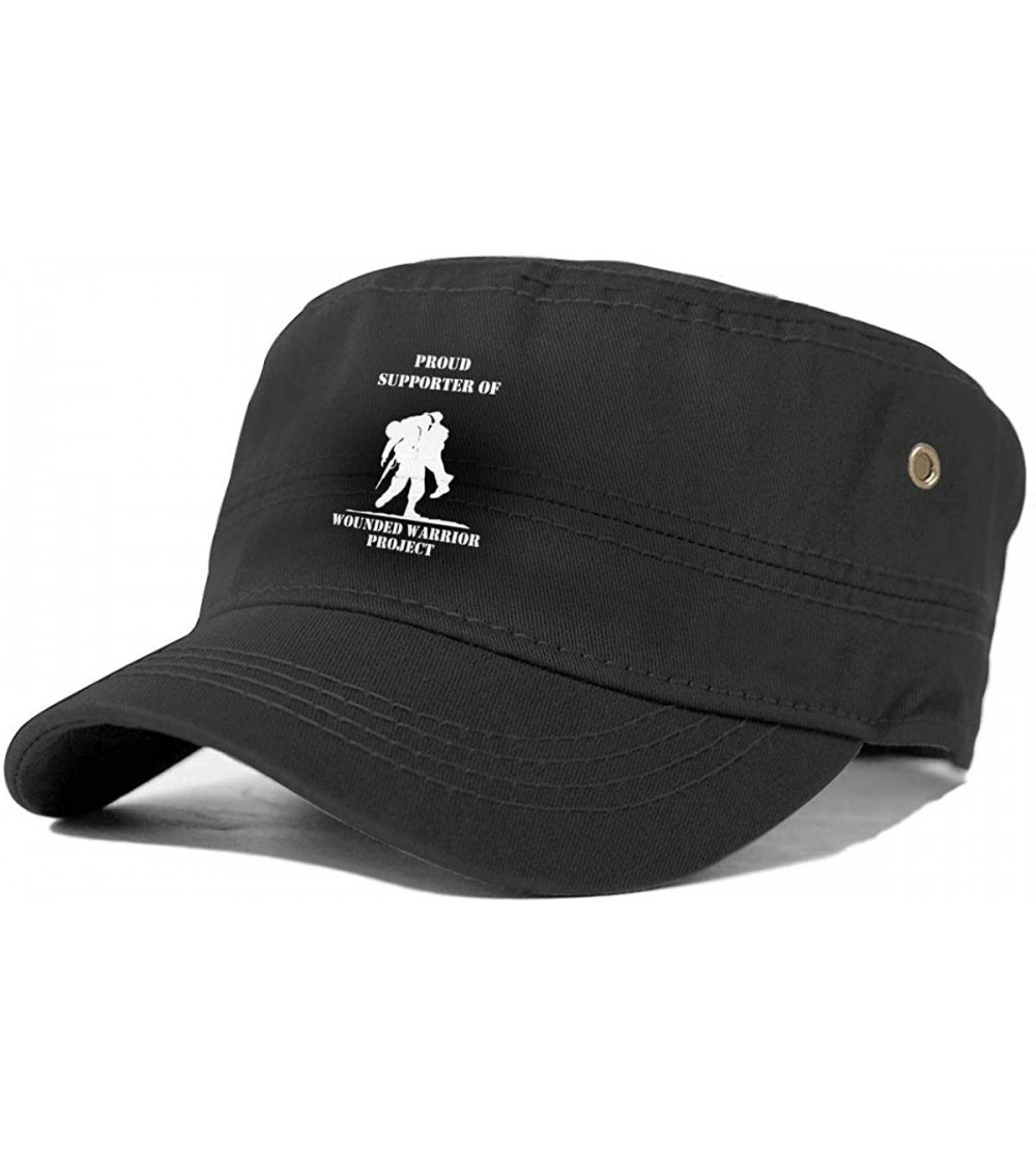 Baseball Caps United States Wounded Warrior Project Flat Roof Military Hat Cadet Army Cap Flat Top Cap - Black - CP18Y8DTCNY ...