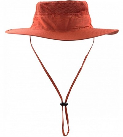 Sun Hats Men Summer Sun Hat UV Protection Wide Brim Mesh Bucket Hats for Outdoor Fishing Beach - Brown - C918RR3N9IW $11.39