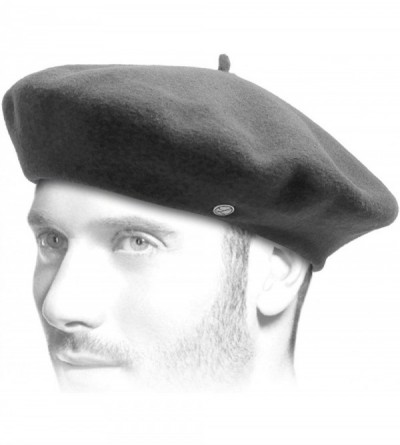 Newsboy Caps Men's Authentique French Beret Basque- Traditional Water Repellent - Anthracite - CH17XWK39HT $43.26