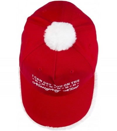 Skullies & Beanies Men's Christmas Hat- Charcoal/Green- One Size - Red Naughty - CC18UWD0EZX $15.44