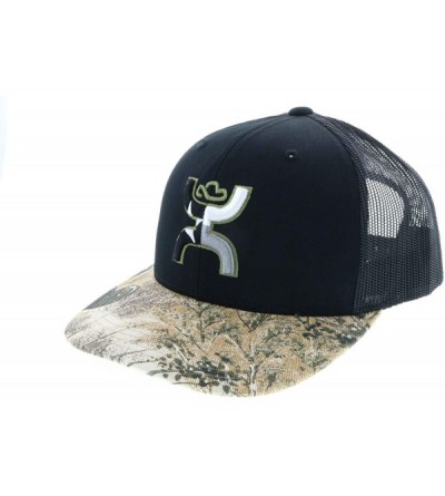 Baseball Caps Men's Game Guard Logo Camo Trucker Cap - Camo/Black - CZ18NCHY5YT $31.26